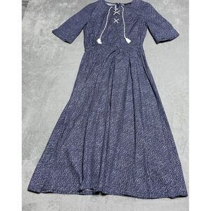 Roberto Collina Dress Womens Large‎ Blue Prairie Italian Designer Modest Cottage